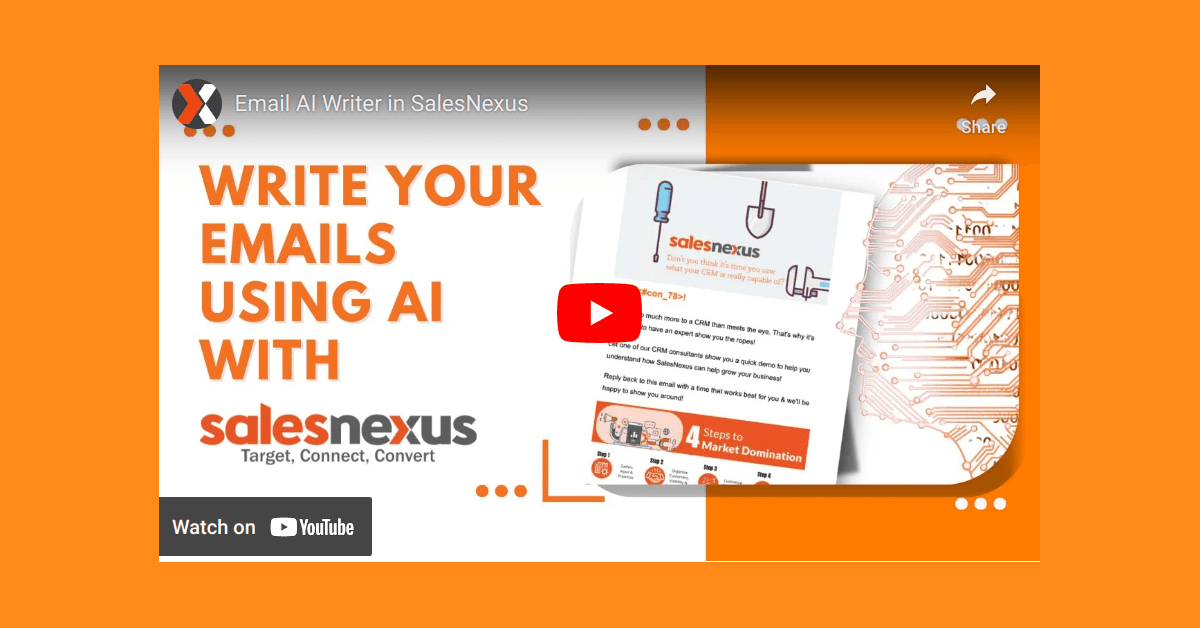 SalesNexus Launches AI-Powered Email Writer to Revolutionize Email Marketing