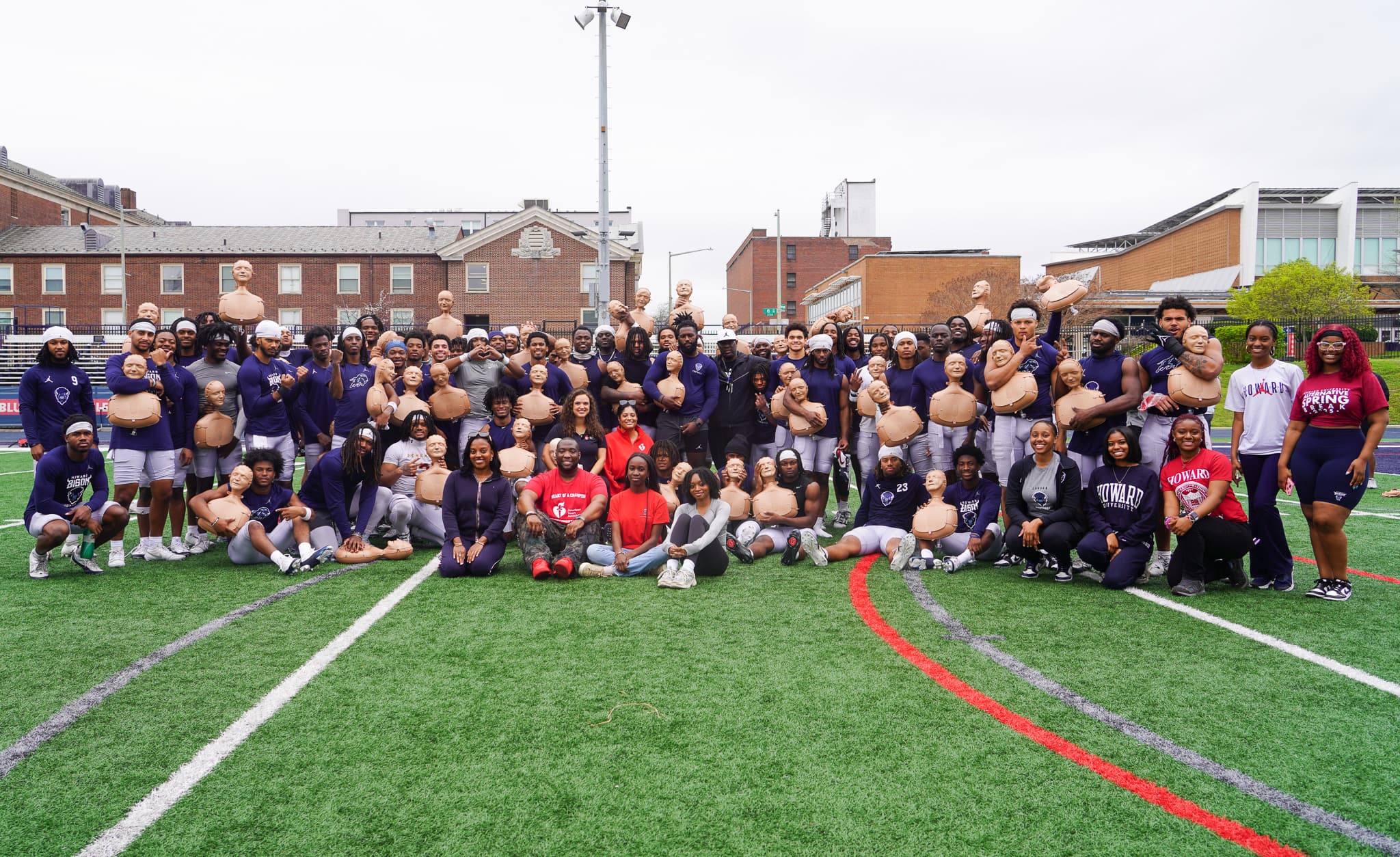 Howard University Football Team Learns Lifesaving CPR Skills to Combat Cardiac Arrest