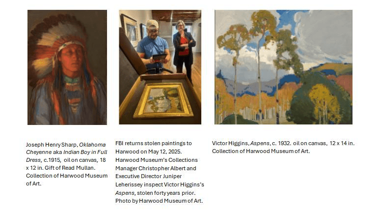 FBI Returns Stolen Taos Society of Artists Paintings After 40-Year Mystery