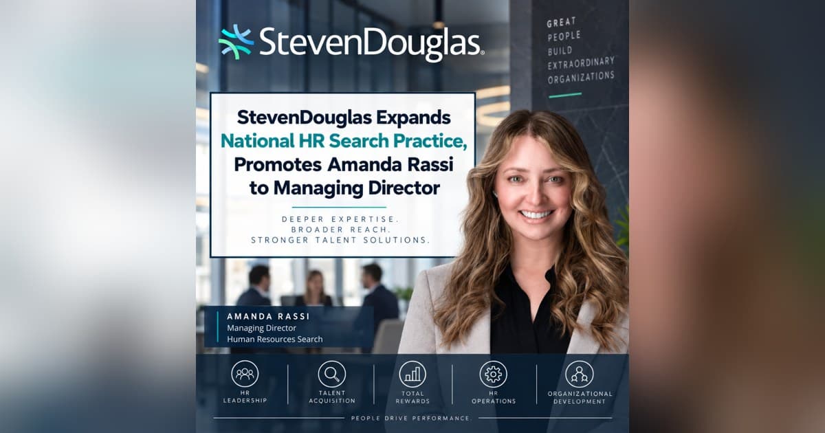 StevenDouglas Promotes Amanda Rassi to Lead National HR Search Expansion