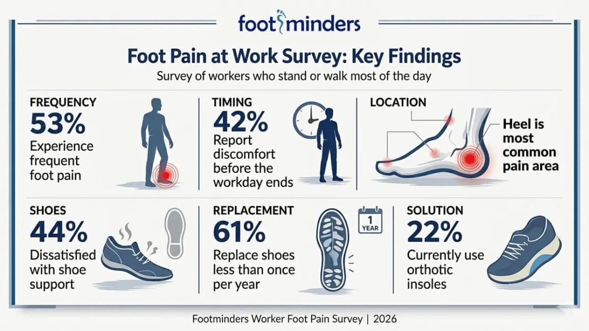 Survey: 53% of Standing Workers Experience Frequent Foot Pain, Yet Few Use Orthotics