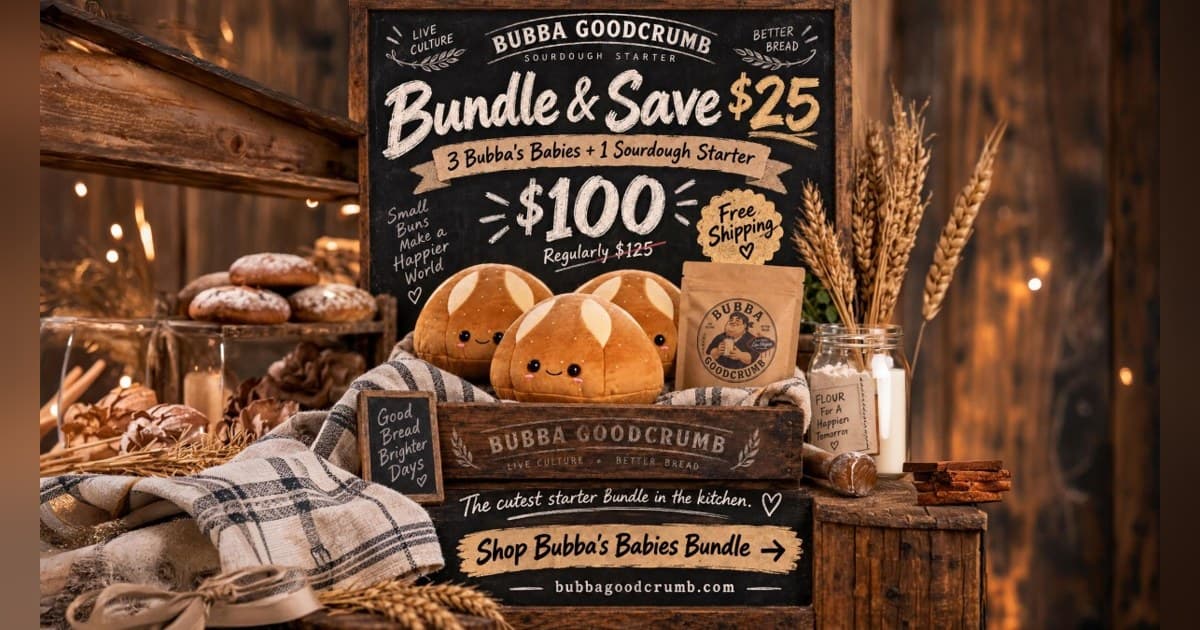 Bubba Goodcrumb Launches Bubba's Baby Sourdough Plush Nationwide, Tapping Into Baking and Collectibles Trends