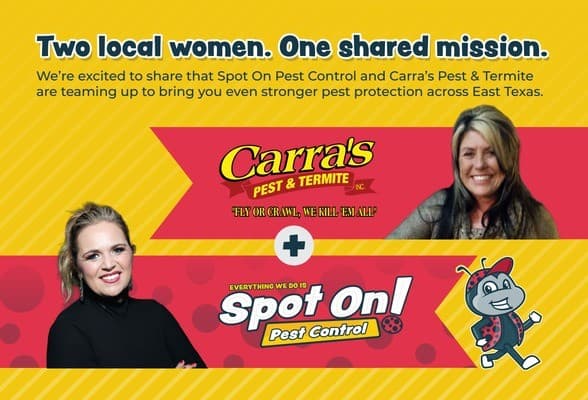 Spot On Pest Control and Carra's Pest & Termite Join Forces to Expand Service in East Texas