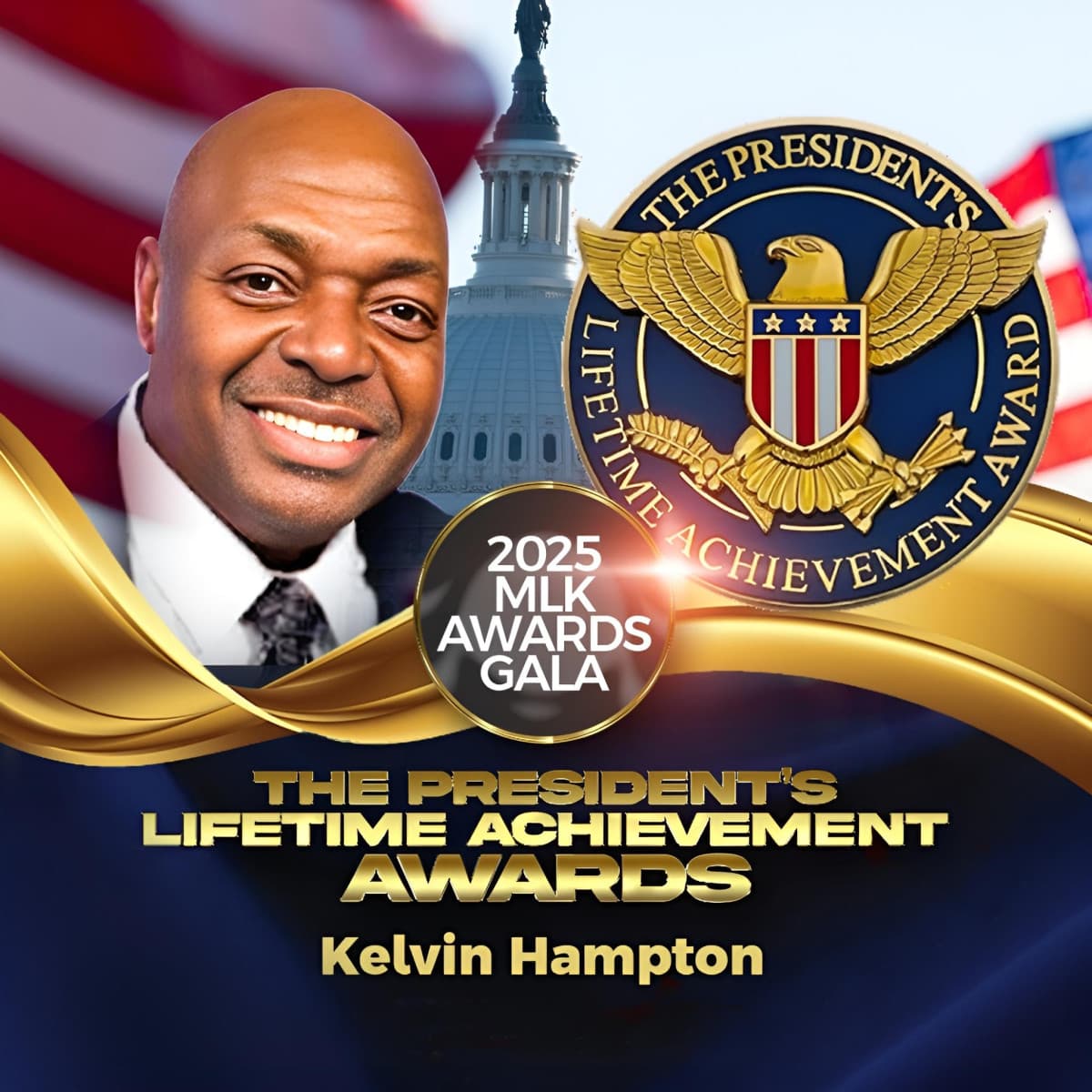 Houston Bail Bond CEO Kelvin Hampton Receives Presidential Lifetime Achievement Award