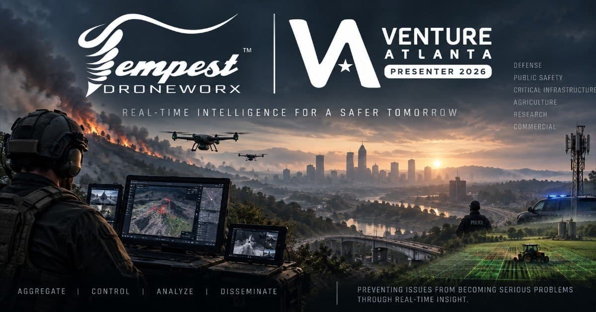 Tempest Droneworx Chosen to Present at Venture Atlanta 2026, Showcasing Real-Time Intelligence Technology