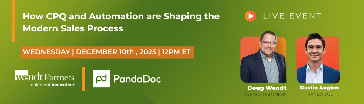 Wendt Partners and PandaDoc to Host Live Web Event on CRM and CPQ Integration for B2B Sales Growth