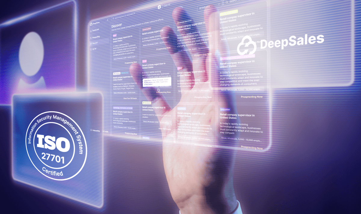 DeepSales Strengthens Data Privacy with ISO 27701 Certification