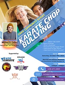 Anti-Bullying Seminar to Feature Nickelodeon Star at Martial Arts History Museum