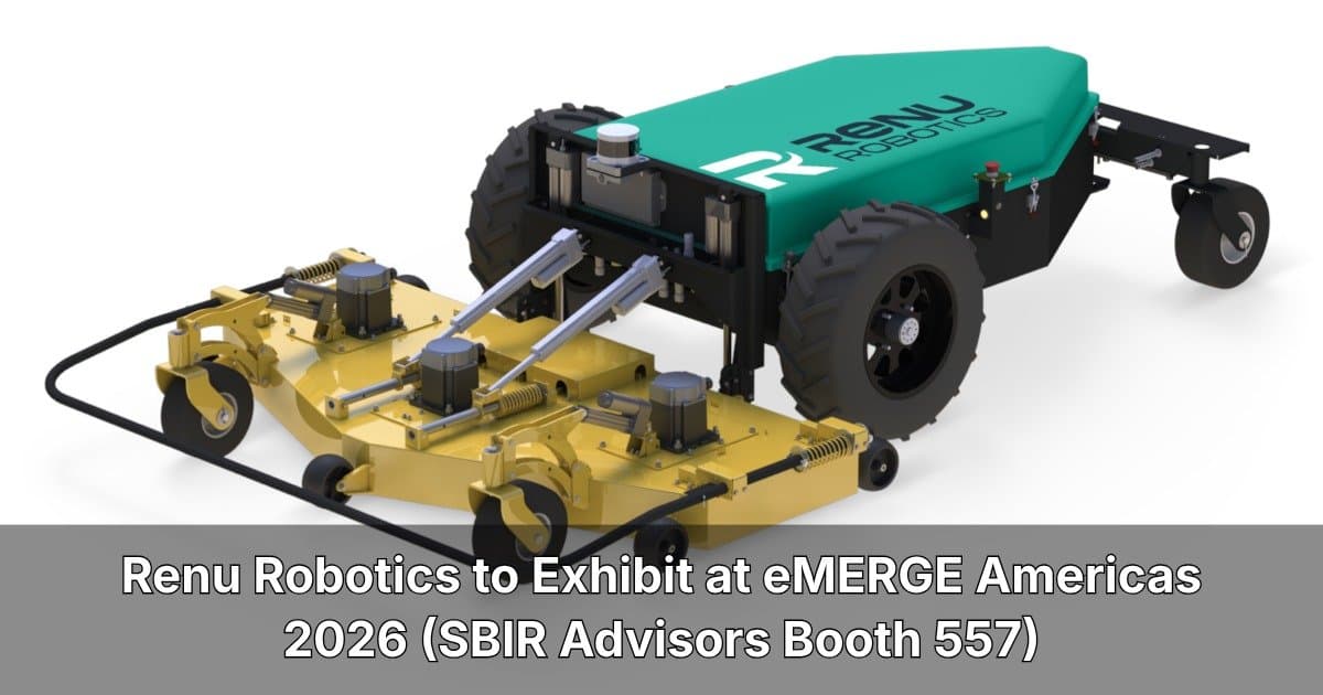 Renu Robotics to Demonstrate Autonomous Mowing Platform at eMERGE Americas 2026