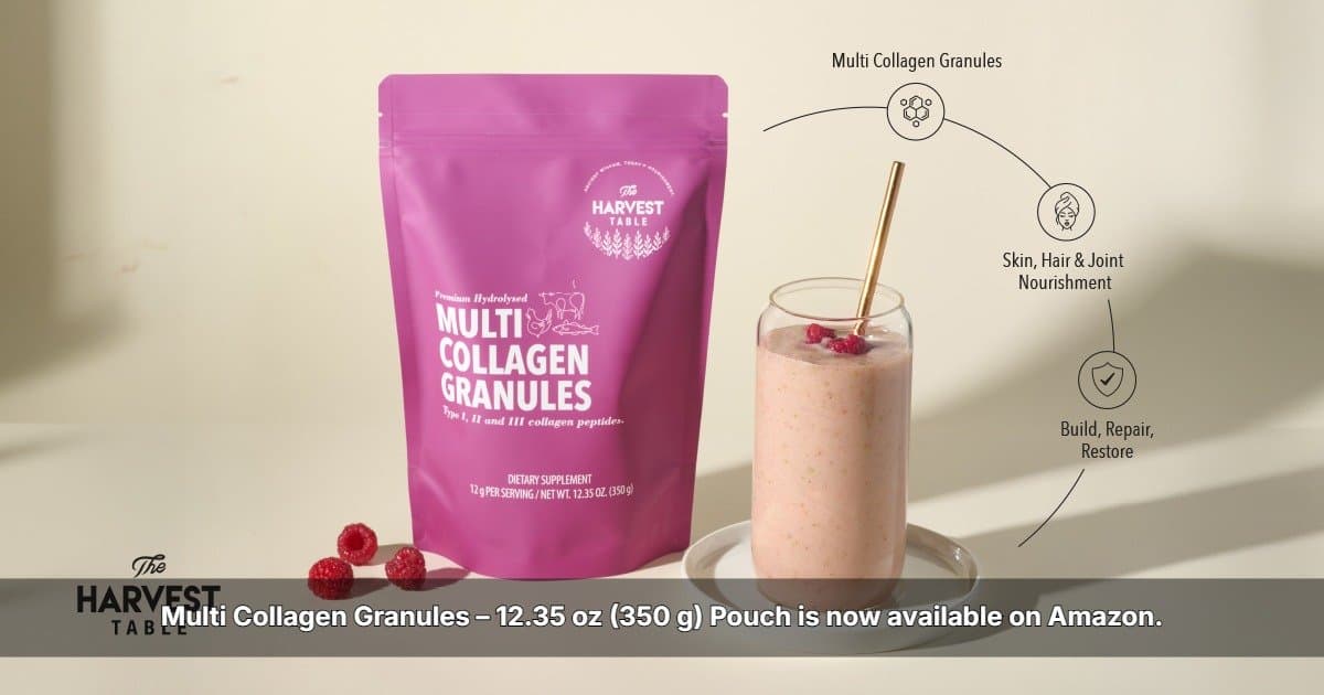 The Harvest Table Multi Collagen Granules Launch on Amazon, Expanding U.S. Access to South African Clean-Label Nutrition