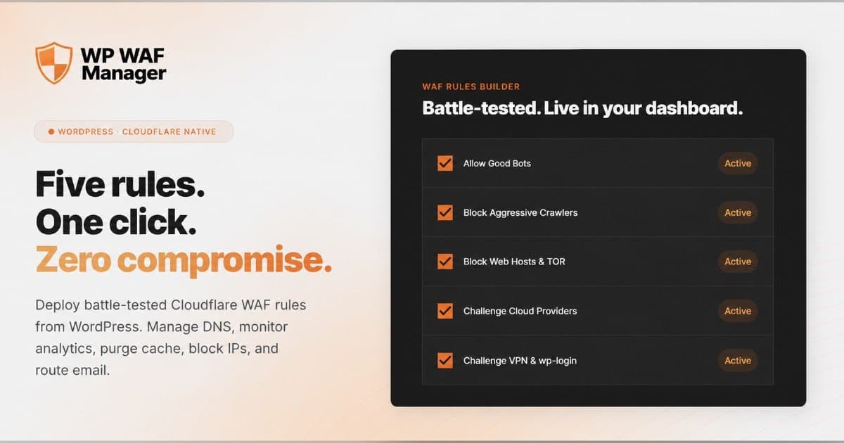 New WordPress Plugin Streamlines Cloudflare Management from Admin Dashboard