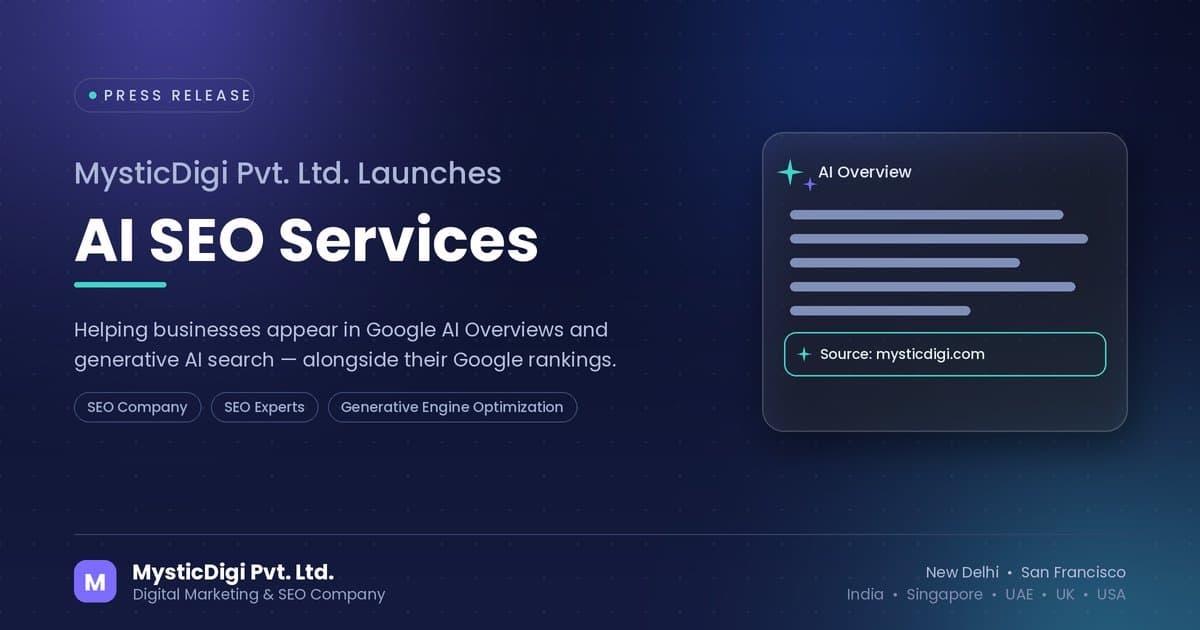 MysticDigi Launches AI SEO Practice to Help Brands Appear in Generative Search Results