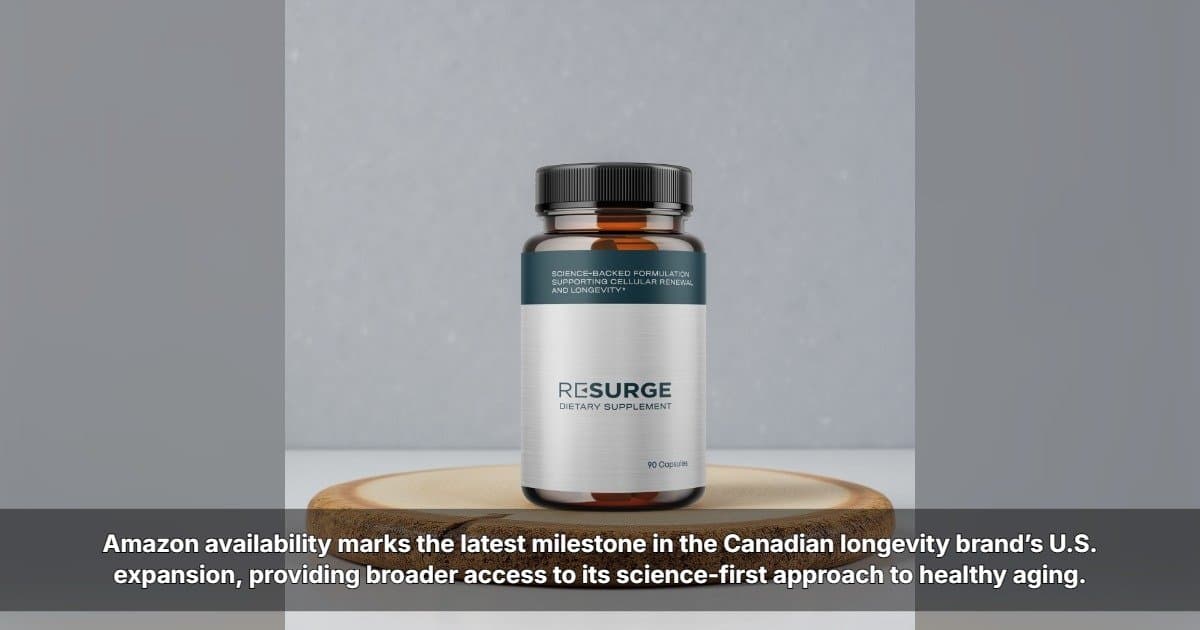 AgeReverse Expands U.S. Reach with Amazon Launch of RESURGE Longevity Supplement