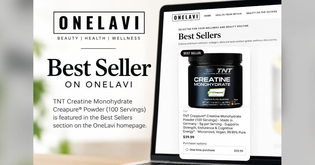 German Sports Nutrition Brand TNT Gains U.S. Visibility with OneLavi Best Seller Spotlight