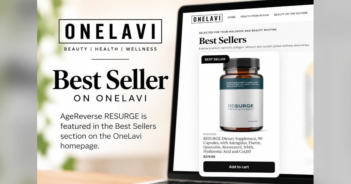 AgeReverse's RESURGE Gains Best Seller Status on OneLavi