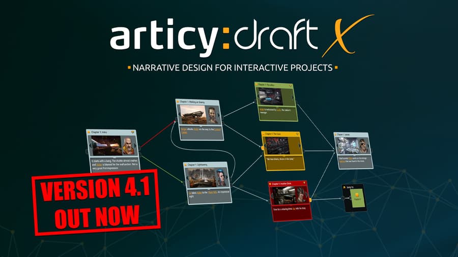 articy:draft X 4.1 Update Enhances Narrative Design with New Features