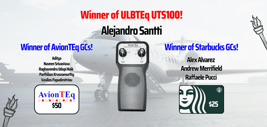 AvionTEq Announces Winners of ULBTEq UTS100 Olympic Raffle Promo, Gears Up for NBAA 2024