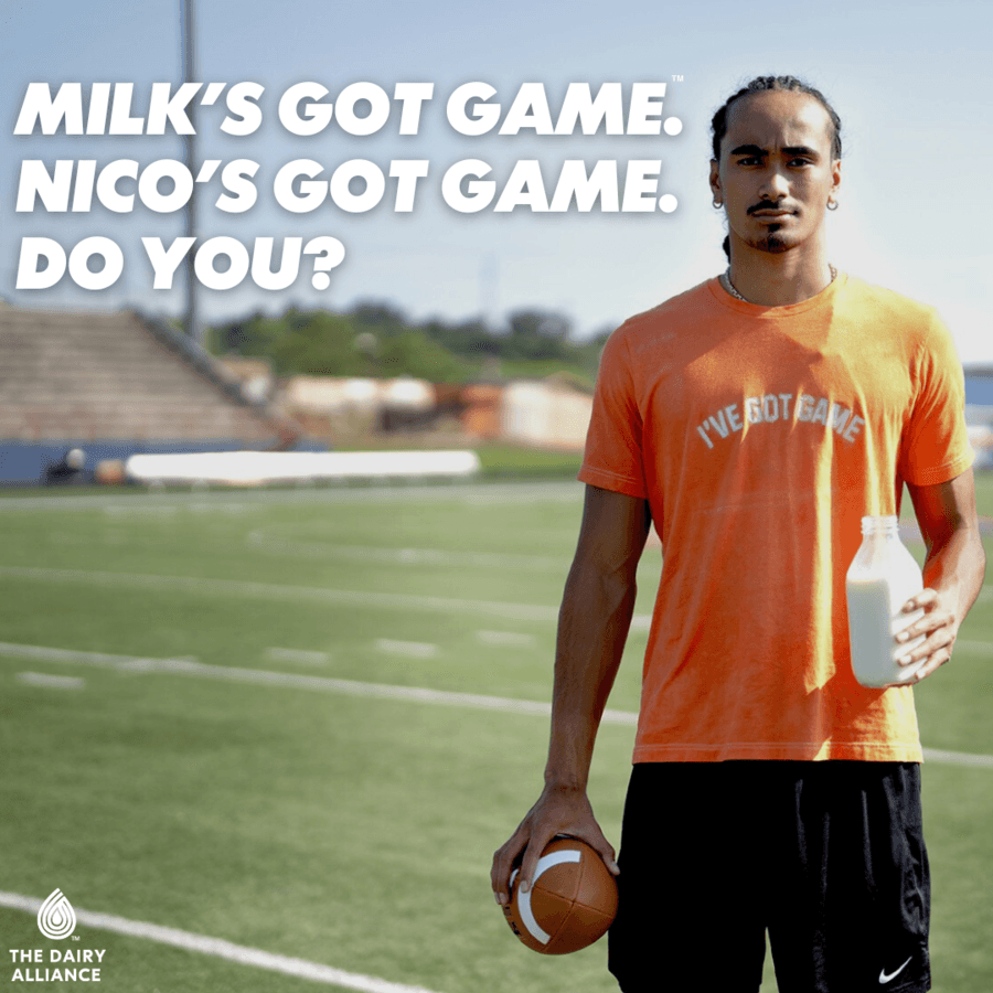 Tennessee QB Nico Iamaleava Joins The Dairy Alliance to Promote Milk as Athletic Recovery Drink