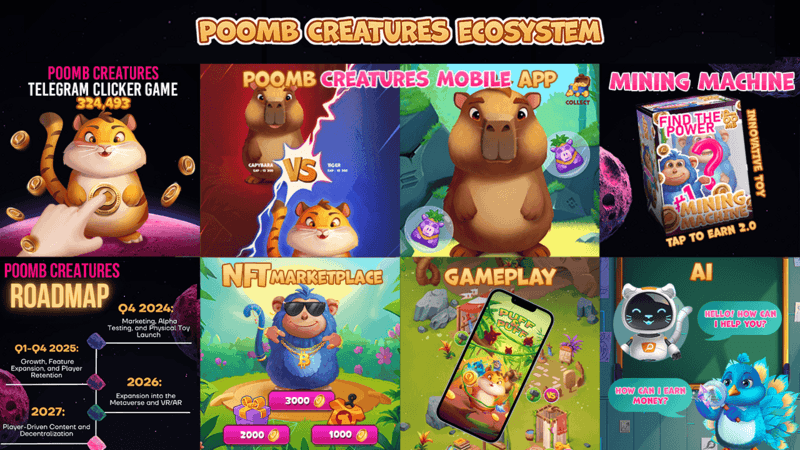 Comet Space Launches Poomb Creatures: Bridging Web2 and Web3 Gaming with Innovative Tap-to-Earn 2.0 System