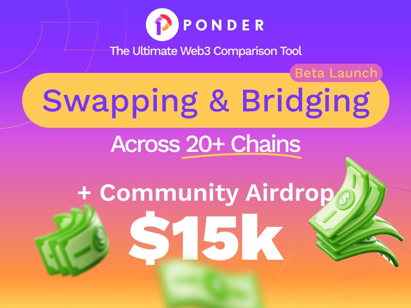 Ponder Launches Beta for Swapping and Bridging, Announces $15K Community Race Airdrop