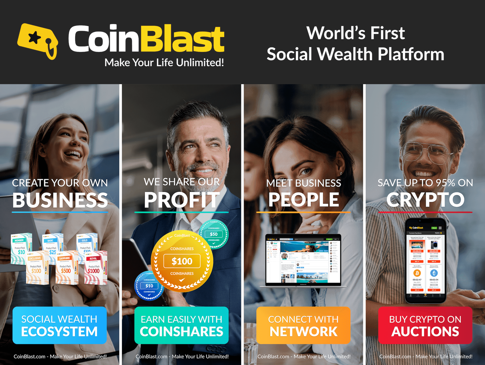 CoinBlast Unveils World’s First Cryptocurrency Bidding and Social Wealth Platform