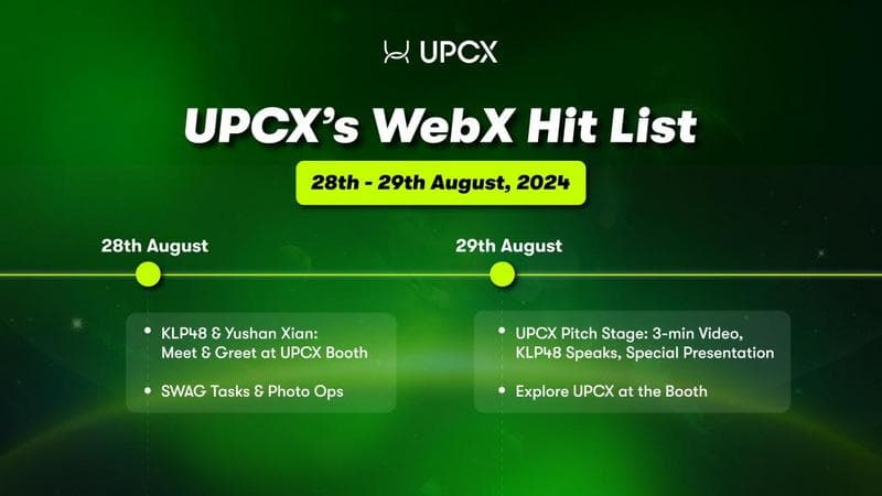 UPCX Becomes Platinum Sponsor of WebX2024, Showcasing Cutting-Edge Payment Solutions