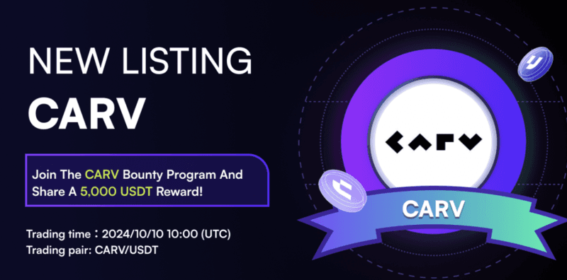 CARV Token to Launch on CoinW Exchange, Highlighting Data Privacy and Gaming Innovation