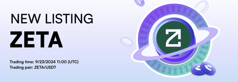 CoinW Exchange Lists ZETA, Expanding Cross-Chain Trading Options