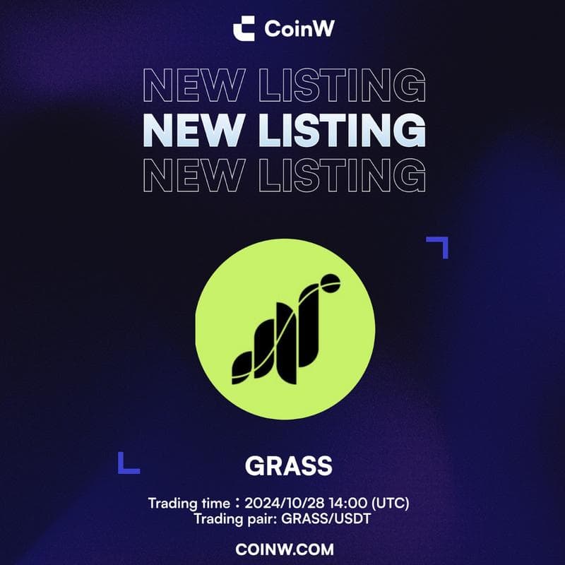 GRASS Token to Launch on CoinW Exchange, Revolutionizing AI Data Access