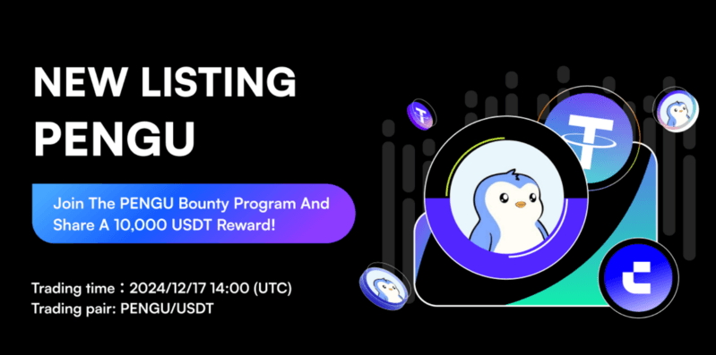 CoinW Exchange to List PENGU NFT Token, Offering 10,000 USDT Bounty Program