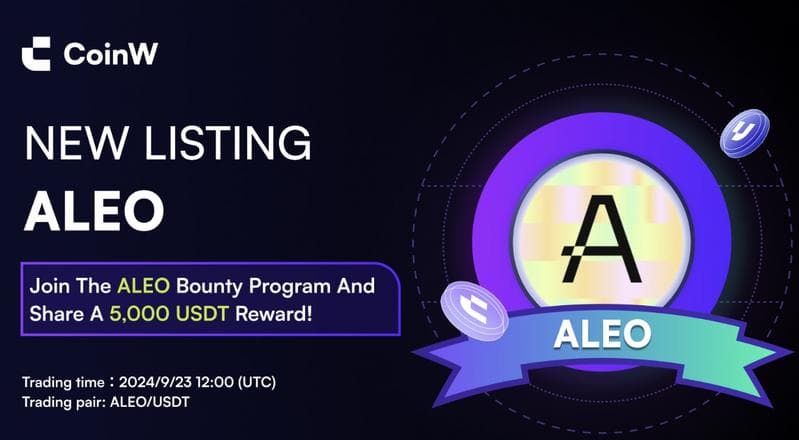 CoinW Exchange to List Privacy-Focused Blockchain Aleo, Offering 5,000 USDT in Rewards