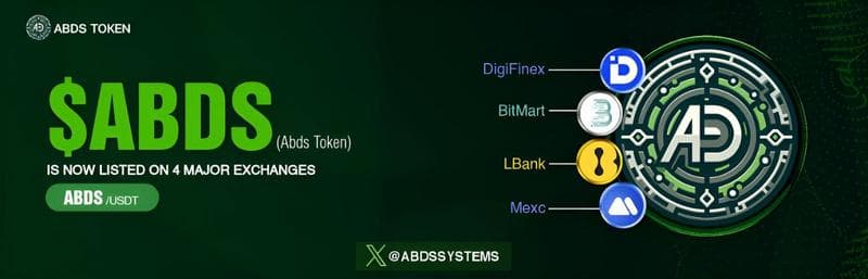ABDS Token Expands Reach with Major Exchange Listings and New Website