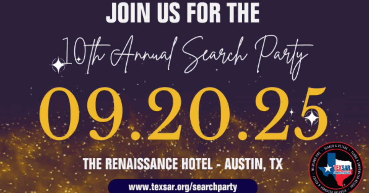 TEXSAR's 10th Annual Search Party Aims to Bolster Emergency Response Capabilities Amid Growing Texas Needs