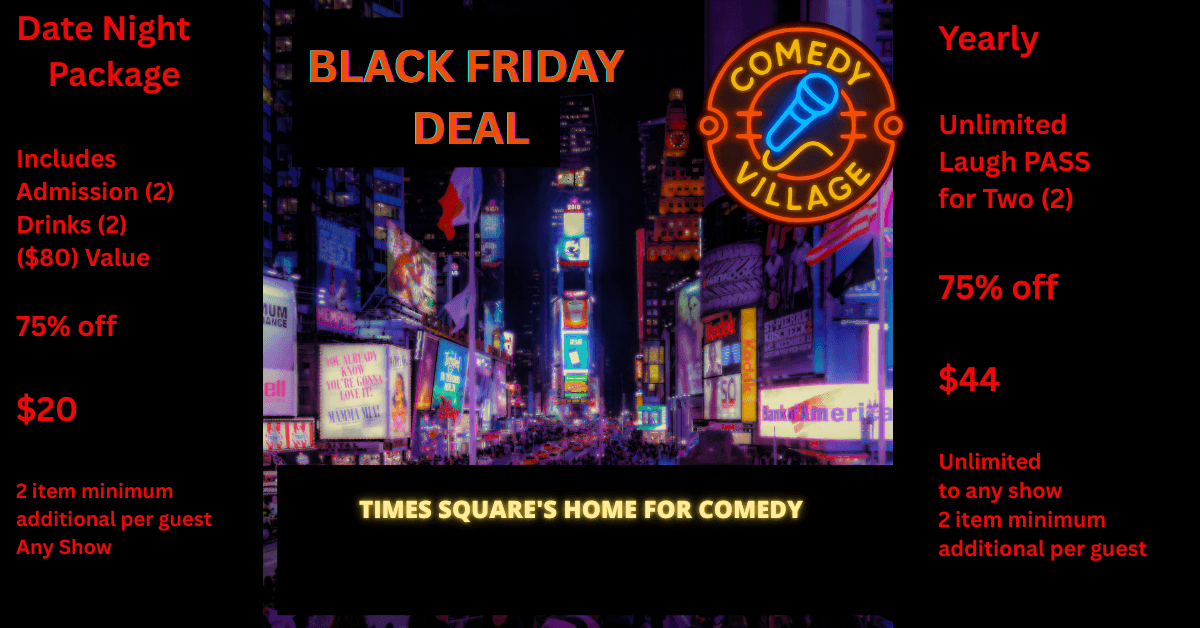 Comedy Village Launches Deeply Discounted Black Friday 2025 Deals Making Premium Comedy Accessible