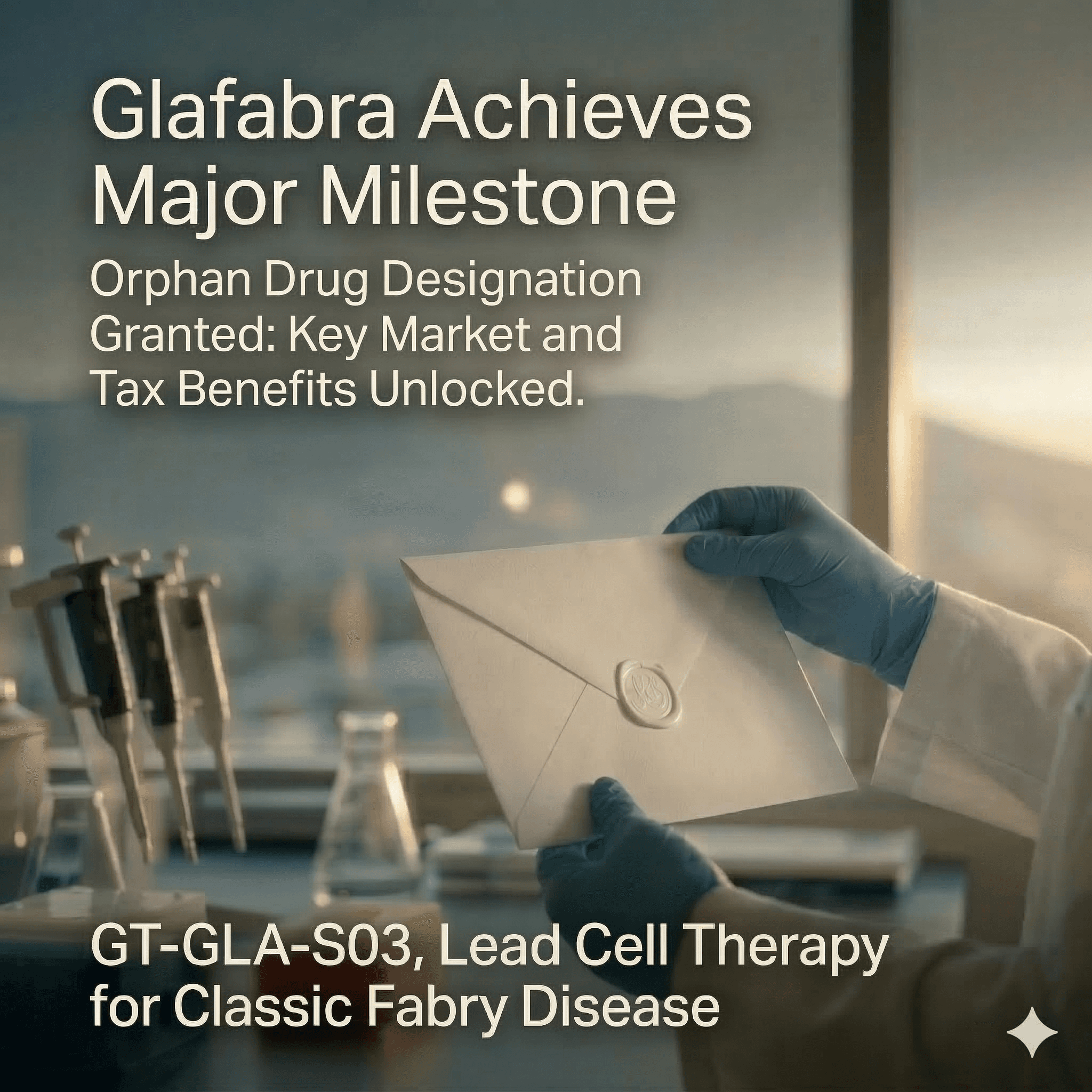 FDA Grants Orphan Drug Designation to Glafabra's Redosable Cell Therapy for Fabry Disease