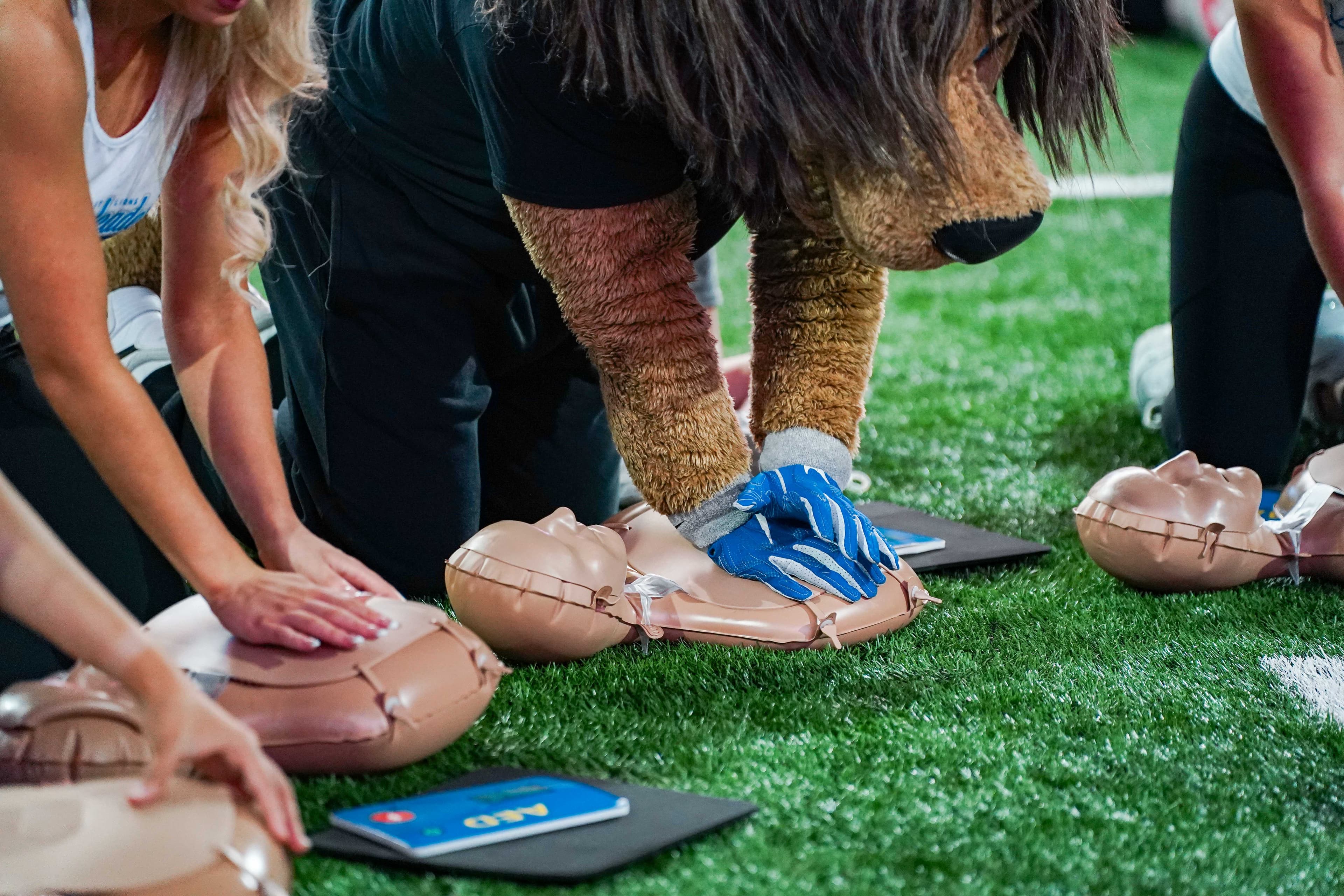 Detroit Lions and American Heart Association Train Hundreds in CPR at Ford Field